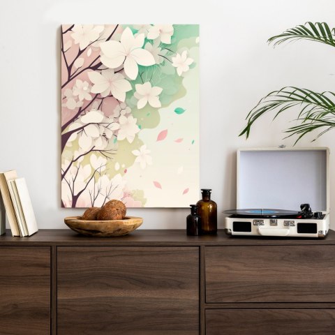 Plakat Kwitnące Pastelowe Drzewa Wiosną