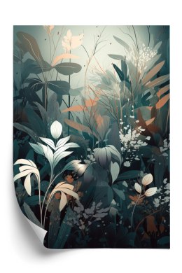 Plakat Kwitnące Rośliny W Lesie