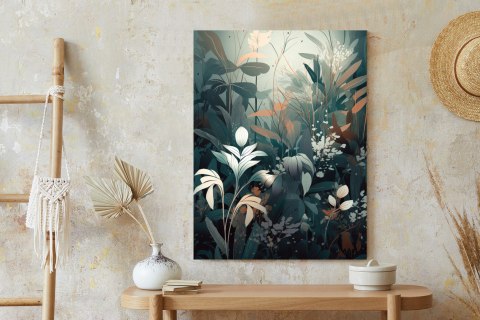 Plakat Kwitnące Rośliny W Lesie