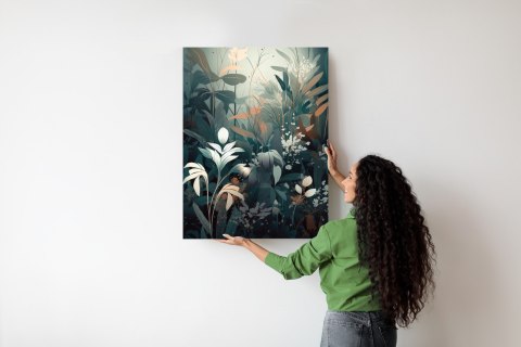 Plakat Kwitnące Rośliny W Lesie