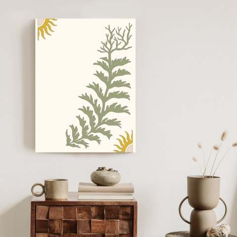 Plakat Liście I Gałązki Z Korzeniami