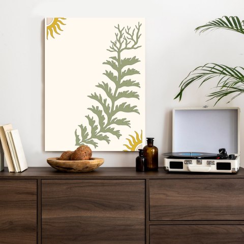 Plakat Liście I Gałązki Z Korzeniami