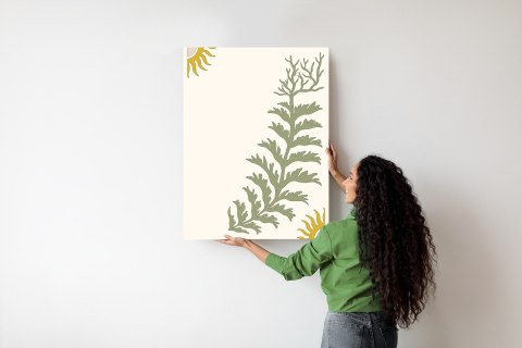 Plakat Liście I Gałązki Z Korzeniami