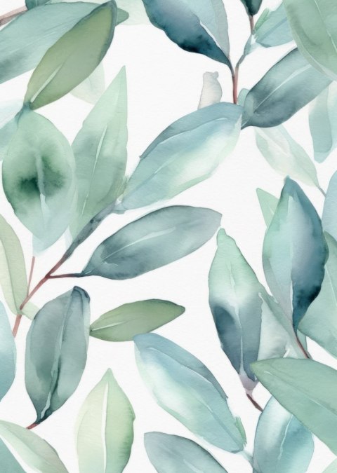 Plakat Liście Laurowe Akwarela