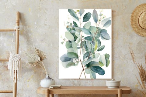 Plakat Malowane Akwarelą Gałązki Eukaliptusa Bukiet