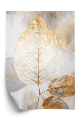 Plakat Malowane Liście Ze Złotem