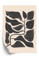 Plakat Minimalistyczna Roślina Modny Wzór