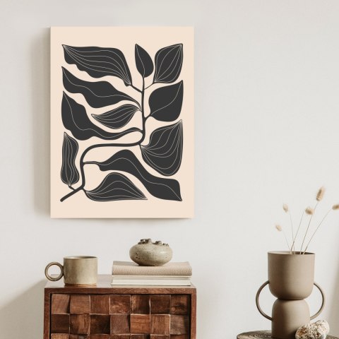 Plakat Minimalistyczna Roślina Modny Wzór