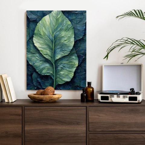 Plakat Natura Abstrakcyjny Zielony Liść