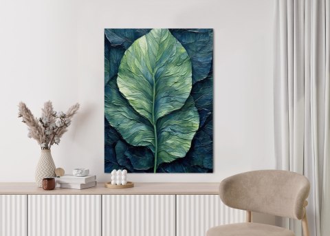 Plakat Natura Abstrakcyjny Zielony Liść