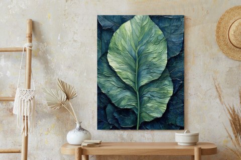 Plakat Natura Abstrakcyjny Zielony Liść