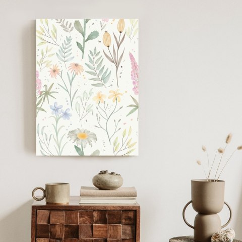 Plakat Pastelowe Kwiaty Polne Akwarela