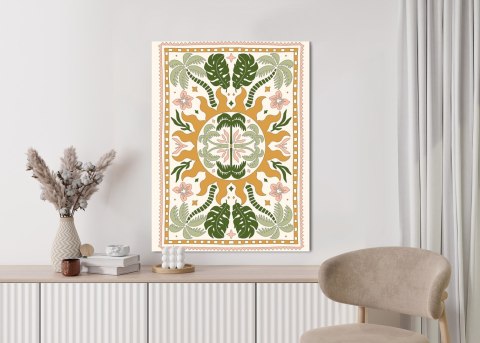 Plakat Polne Kwiaty I Liście W Formie Ornamentu