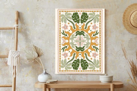 Plakat Polne Kwiaty I Liście W Formie Ornamentu