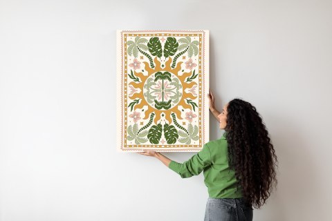 Plakat Polne Kwiaty I Liście W Formie Ornamentu