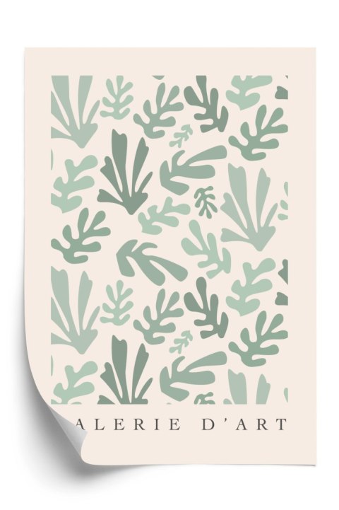 Plakat Retro Botaniczny Deseń Inspirowany Matisse