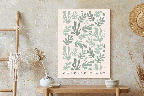 Plakat Retro Botaniczny Deseń Inspirowany Matisse