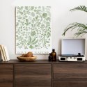 Plakat Rysowane Liście Natura W Kolorach Zieleni