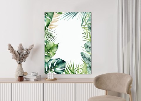 Plakat Tropikalne Zielone Liście Akwarela