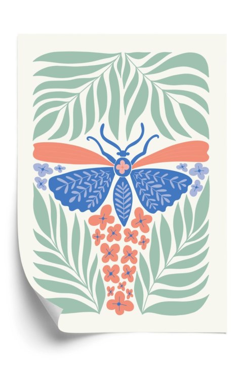 Plakat Ważka Wśród Zielonych Roślin