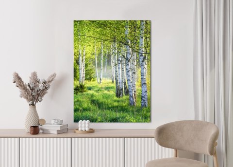 Plakat Wiosenny Zielony Gaj Brzozowy