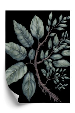 Plakat Zielone Liście Na Gałęzi