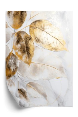 Plakat Złote Liście Na Gałęzi