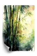 Plakat Akwarelowy Las Bambusowy