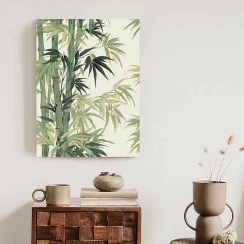 Plakat Bambus Z Jasnymi Liśćmi