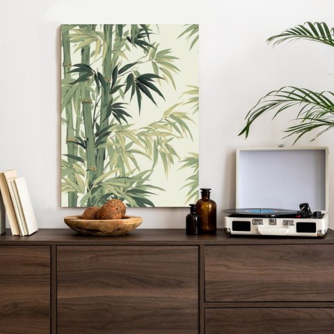 Plakat Bambus Z Jasnymi Liśćmi