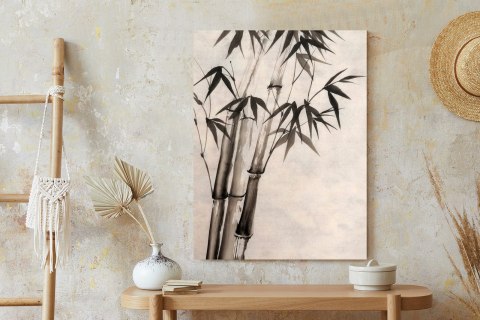 Plakat Bambusy Na Starym Papierze