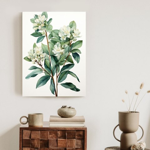 Plakat Białe Kwiaty Na Gałązce