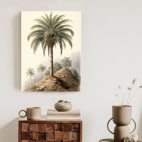 Plakat Botaniczna Palma Na Pustynnym Krajobrazie