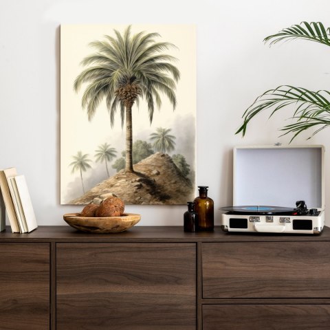 Plakat Botaniczna Palma Na Pustynnym Krajobrazie