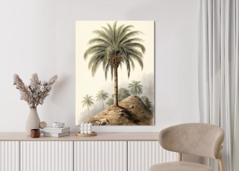 Plakat Botaniczna Palma Na Pustynnym Krajobrazie