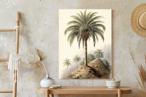 Plakat Botaniczna Palma Na Pustynnym Krajobrazie