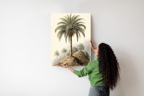 Plakat Botaniczna Palma Na Pustynnym Krajobrazie