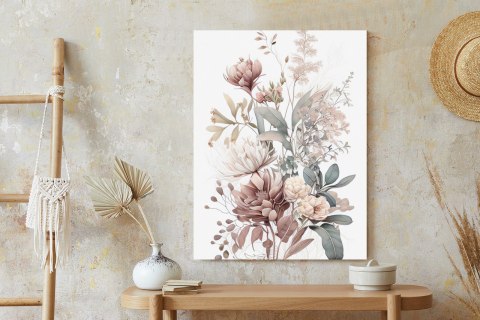 Plakat Bukiet Pastelowych Romantycznych Kwiatów