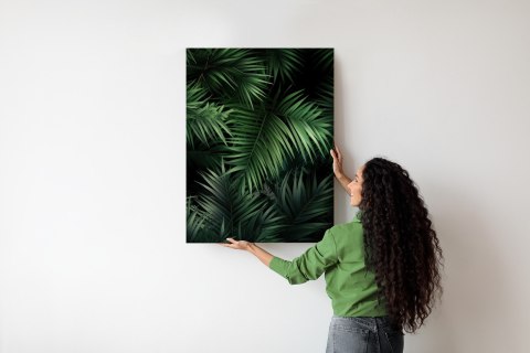 Plakat Ciemne Liście Bambusowe