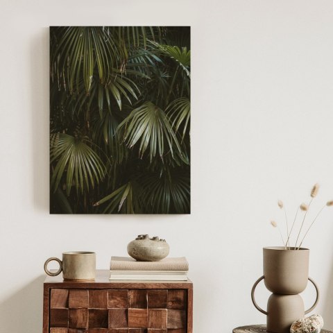 Plakat Ciemnozielone Liście Palmowe