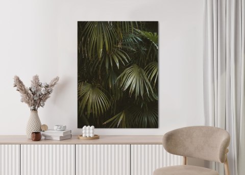 Plakat Ciemnozielone Liście Palmowe