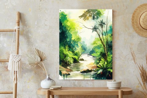 Plakat Dżungla Palmy I Rzeka