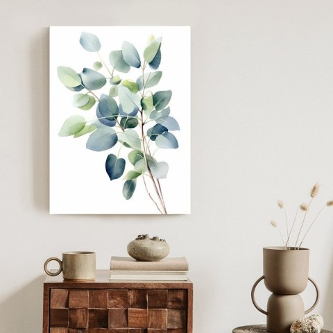 Plakat Gałązka Z Zielonymi Liśćmi - Akwarela