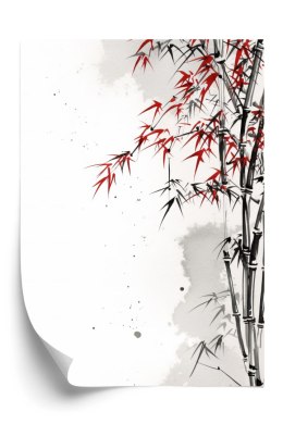 Plakat Ilustracja Drzewek Bambusowych