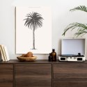 Plakat Ilustracja Szarej Palmy Vintage