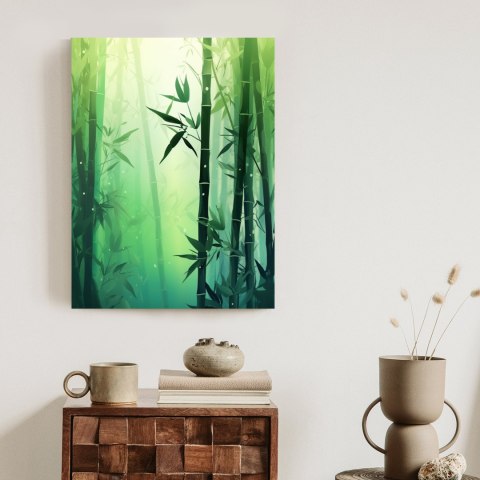 Plakat Las Bambusowy W Słońcu