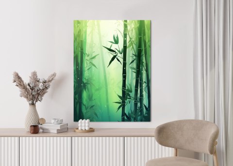 Plakat Las Bambusowy W Słońcu