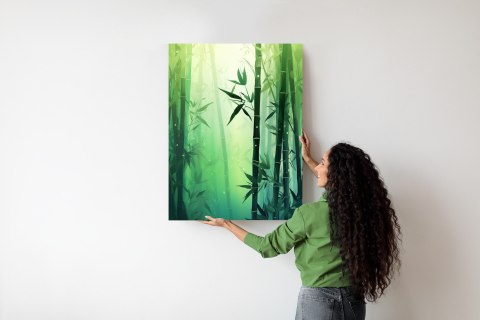 Plakat Las Bambusowy W Słońcu