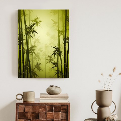 Plakat Las Bambusowy We Mgle