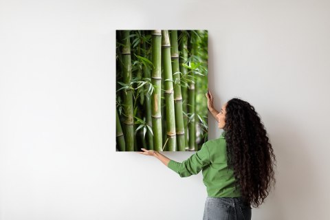 Plakat Las Bambusowy Z Bliska